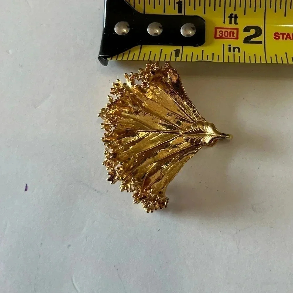 Vintage Natures Jewelry 24k Gold Dipped Genuine L… - image 4